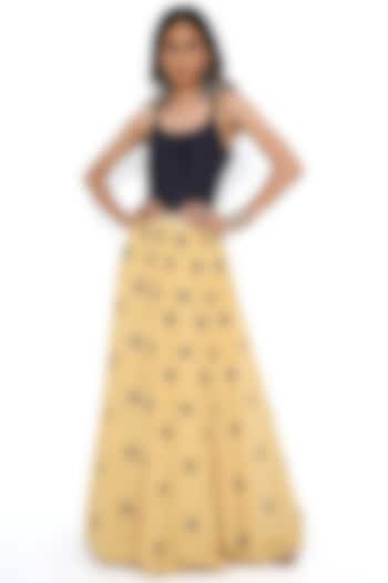 Yellow Silk Skirt Set by Payal Singhal at Pernia's Pop Up Shop