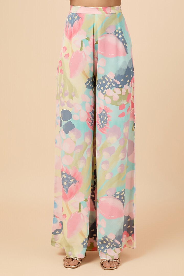 Multi-Colored Crepe Digital Printed Kurta Set by Payal Singhal at Pernia's Pop Up Shop