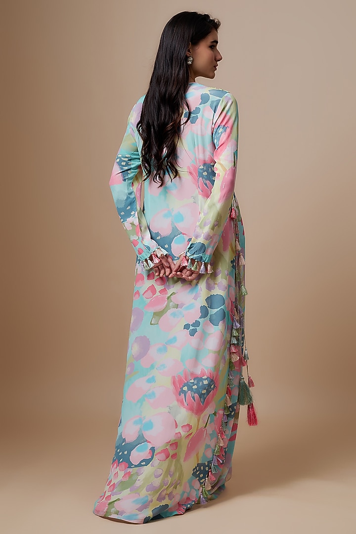Multi-Colored Crepe Euphoria Printed Kaftan by Payal Singhal at Pernia's Pop Up Shop