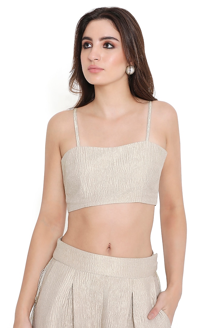 Off-White Georgette Embroidered Cape Set by Payal Singhal at Pernia's Pop Up Shop