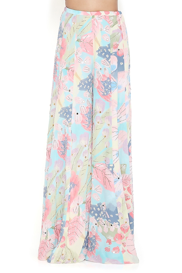 Multi-Colored Crepe Printed Blazer Set by Payal Singhal at Pernia's Pop Up Shop
