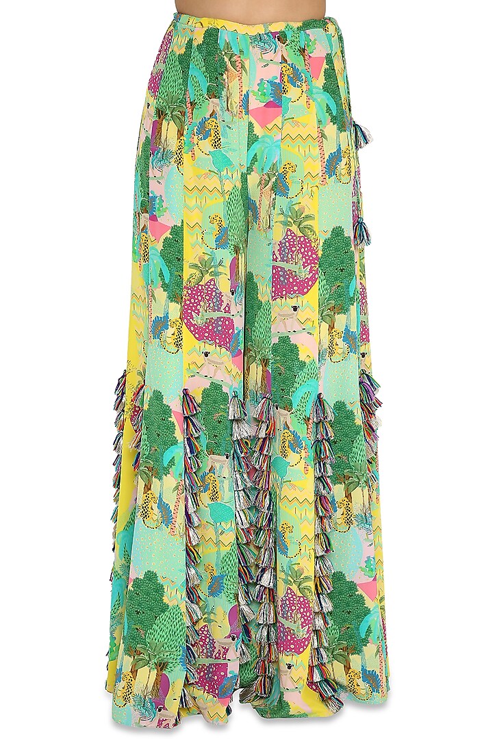 Multi-Colored Embroidered Bridal Sharara Set by Payal Singhal at Pernia's Pop Up Shop