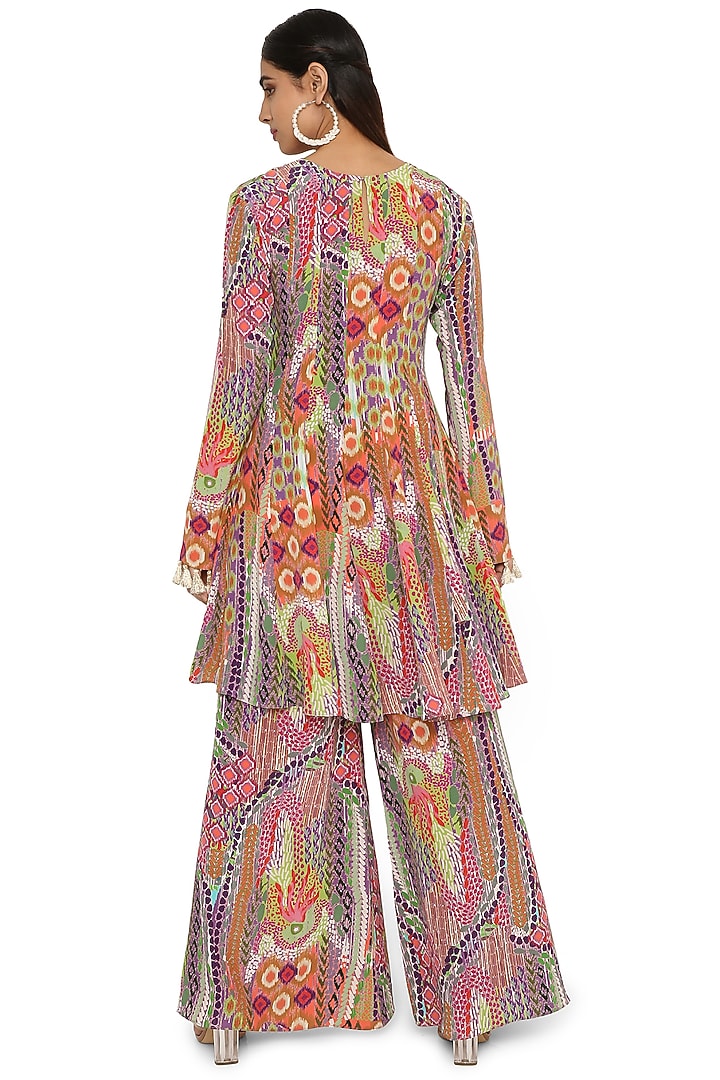 Multi-Colored Printed Pant Set by Payal Singhal at Pernia's Pop Up Shop