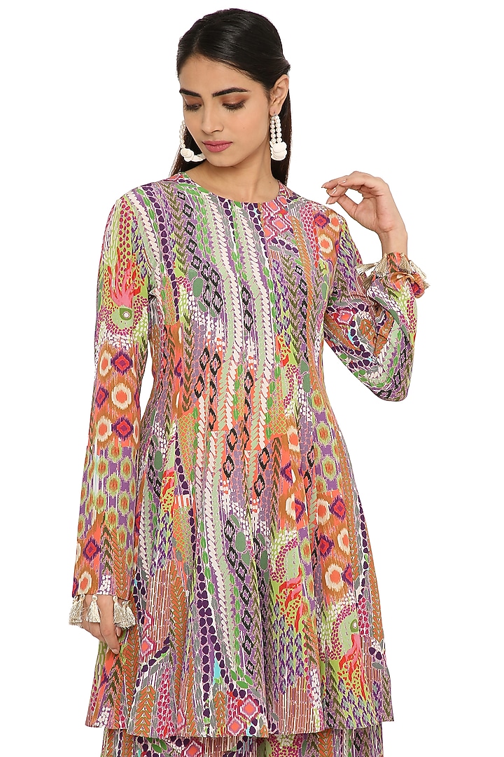 Multi-Colored Printed Pant Set by Payal Singhal at Pernia's Pop Up Shop