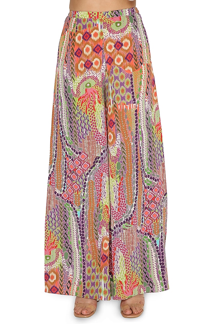 Multi-Colored Printed Pant Set by Payal Singhal at Pernia's Pop Up Shop