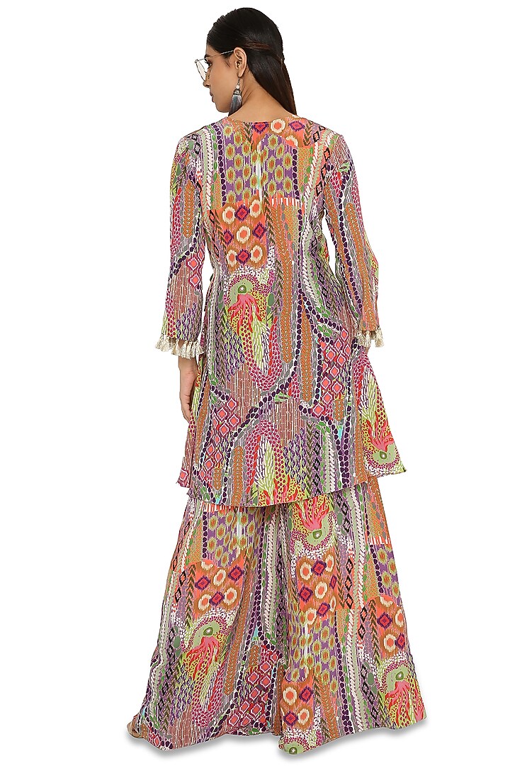 Multi-Colored Crepe Palazzo Pant Set by Payal Singhal at Pernia's Pop Up Shop