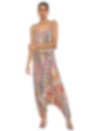Multi-Colored Crepe Printed Jumpsuit by Payal Singhal