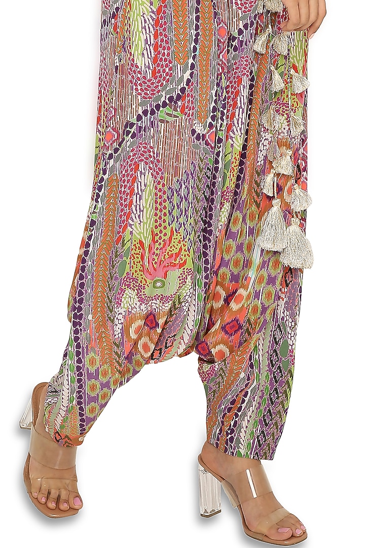 Multi-Colored Crepe Printed Jumpsuit by Payal Singhal at Pernia's Pop Up Shop