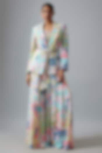 Multi-Colored Crepe Digital Printed Sharara Set by Payal Singhal at Pernia's Pop Up Shop