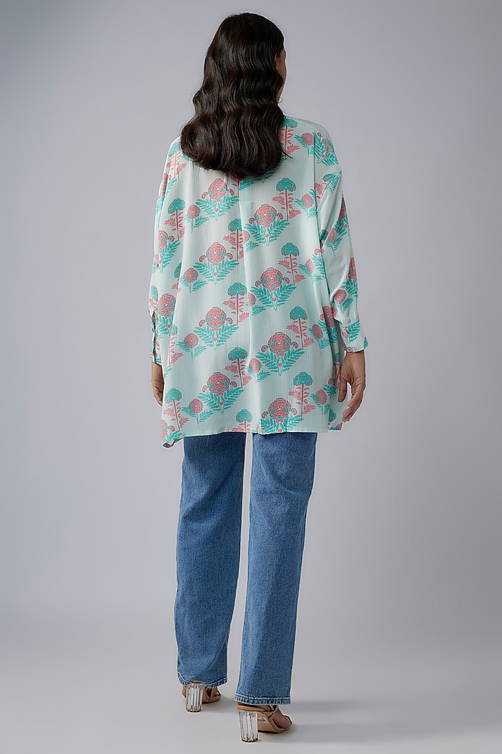 Pink Crepe Printed Tunic by Payal Singhal at Pernia's Pop Up Shop