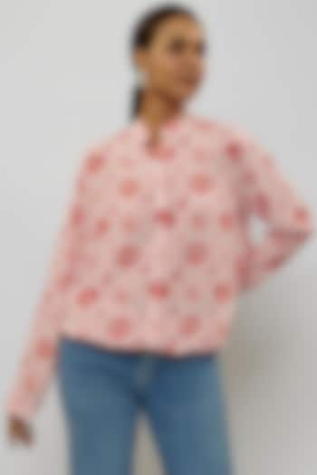 Blush Pink Crepe Digital Printed Top by Payal Singhal at Pernia's Pop Up Shop