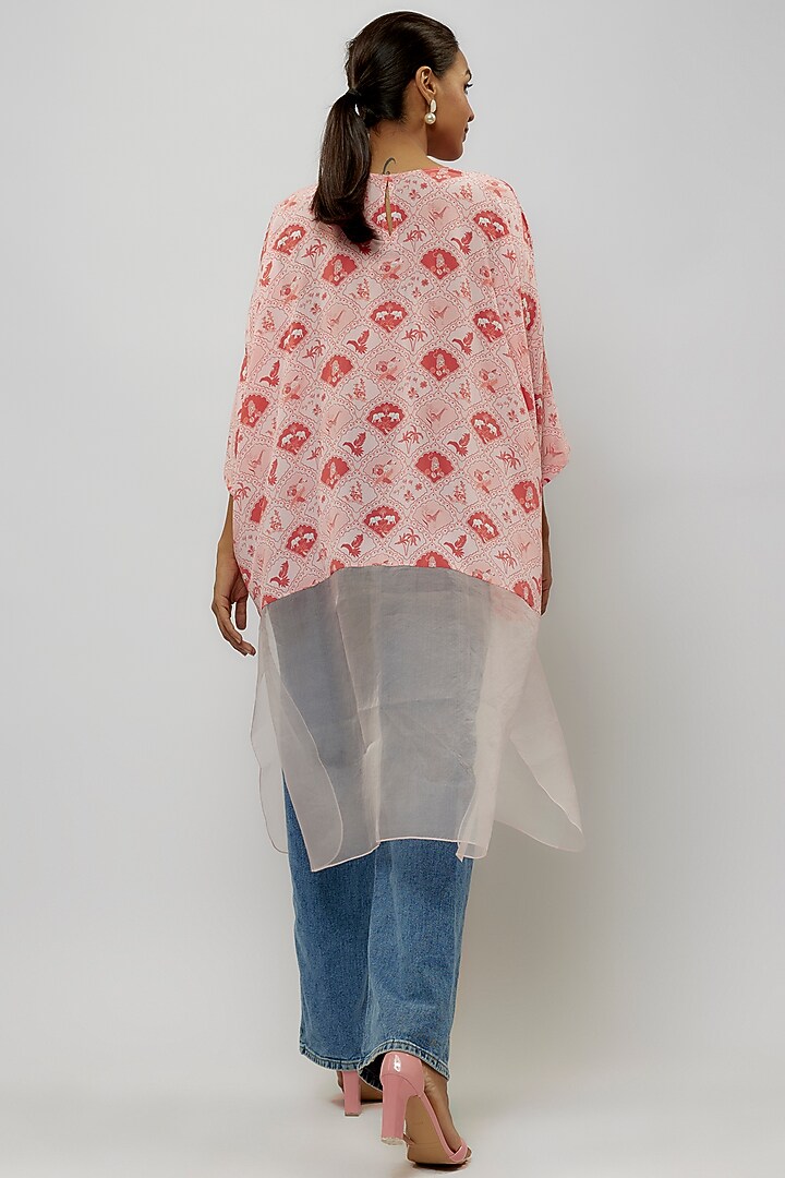 Blush Pink Crepe Digital Printed Tunic by Payal Singhal at Pernia's Pop Up Shop