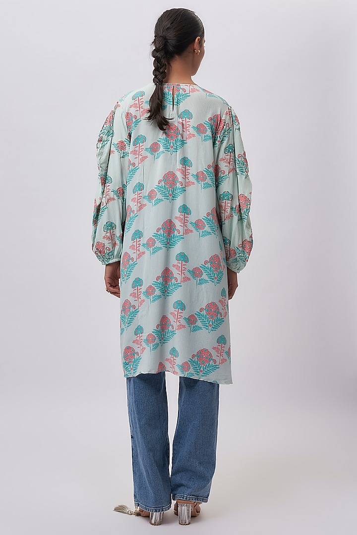 Pink Crepe Digital Printed Tunic by Payal Singhal at Pernia's Pop Up Shop