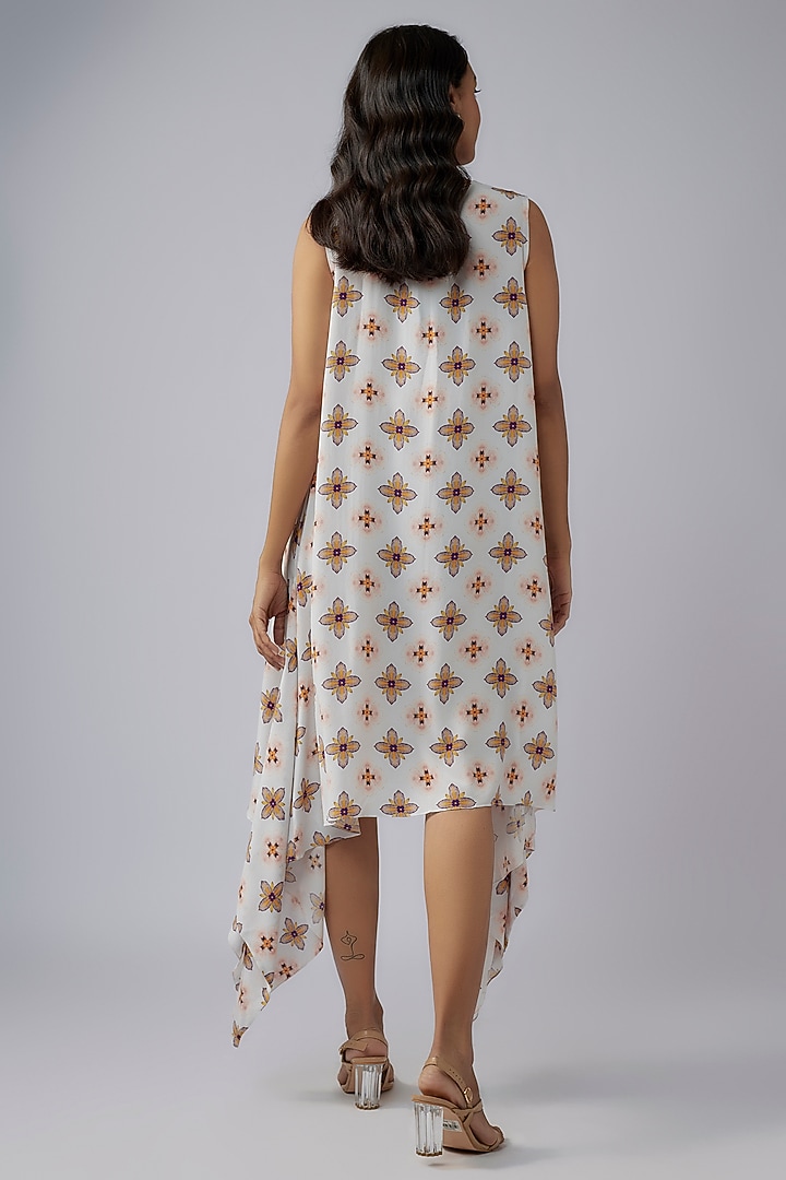 Ivory Crepe Printed Tunic by Payal Singhal at Pernia's Pop Up Shop