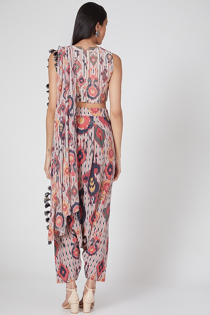 Blush Pink Embroidered & Printed Co-Ord Set by Payal Singhal at Pernia's Pop Up Shop