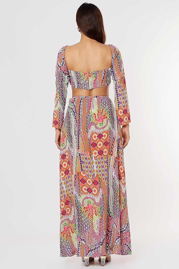 Multi-Colored Printed Skirt Set by PS Pret by Payal Singhal at Pernia's Pop Up Shop