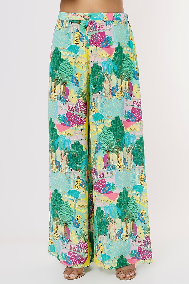 Pale Yellow Crepe Printed Co-Ord Set by PS Pret by Payal Singhal at Pernia's Pop Up Shop