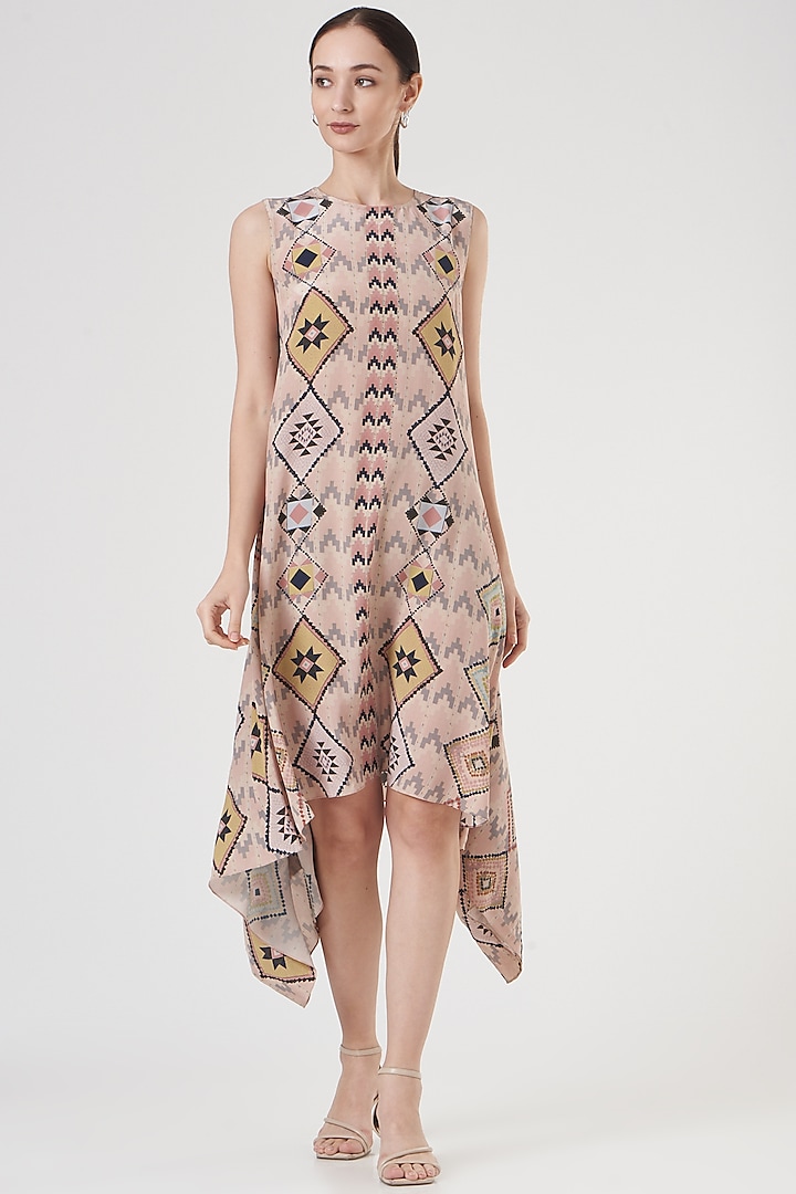 Blush Pink Printed Tunic by PS Pret by Payal Singhal at Pernia's Pop Up Shop