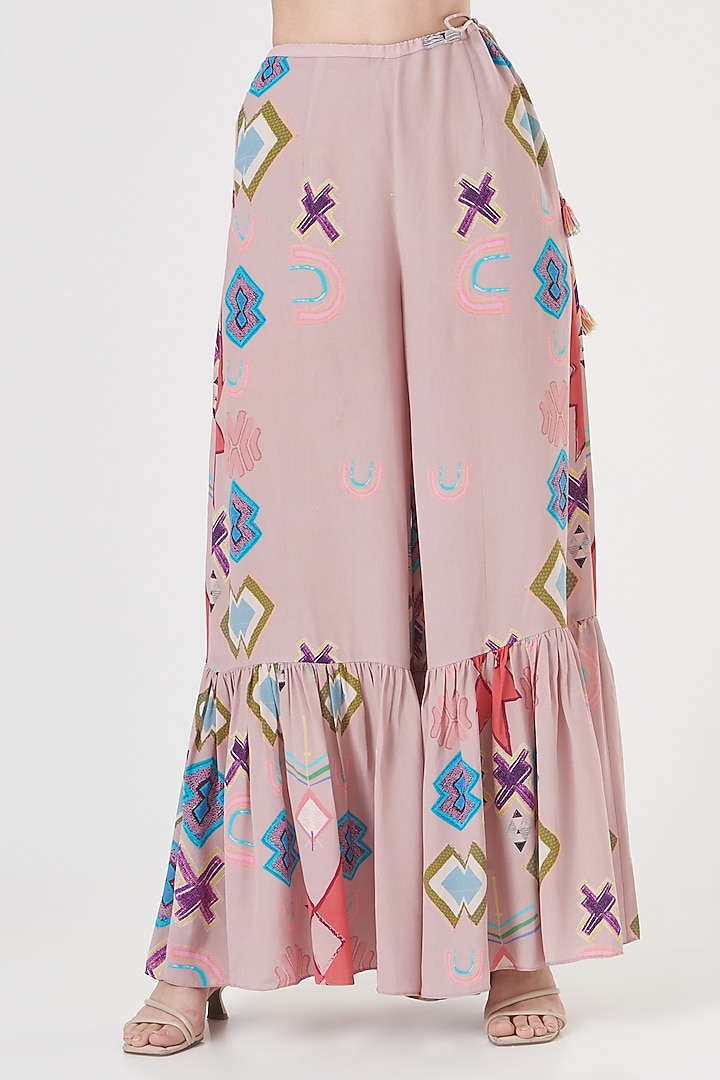 White Crepe Printed Kurta Set by Payal Singhal at Pernia's Pop Up Shop