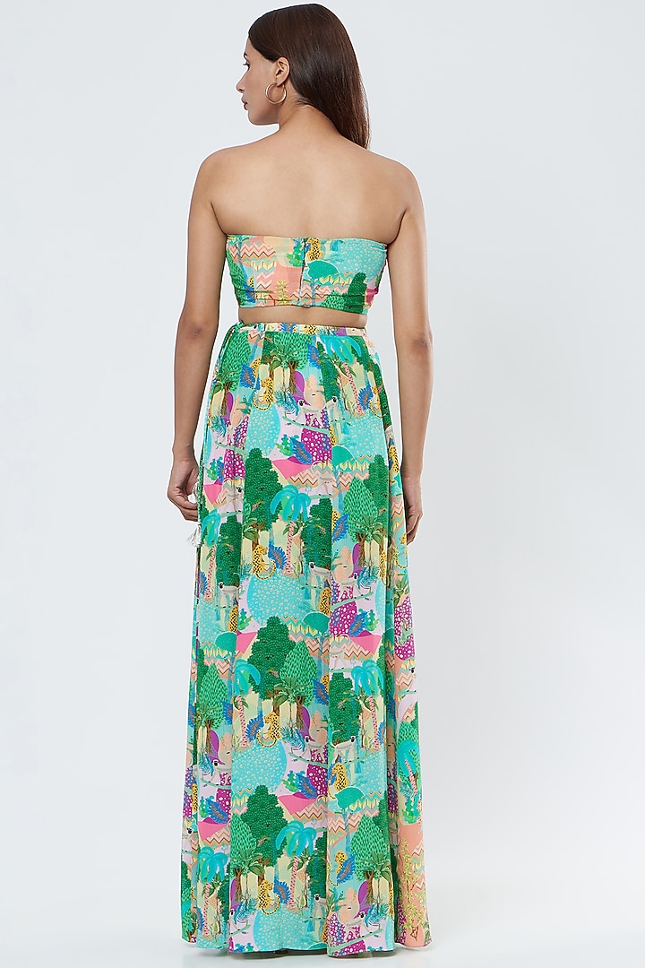 Multi-Colored Printed Skirt Set by PS Pret by Payal Singhal at Pernia's Pop Up Shop