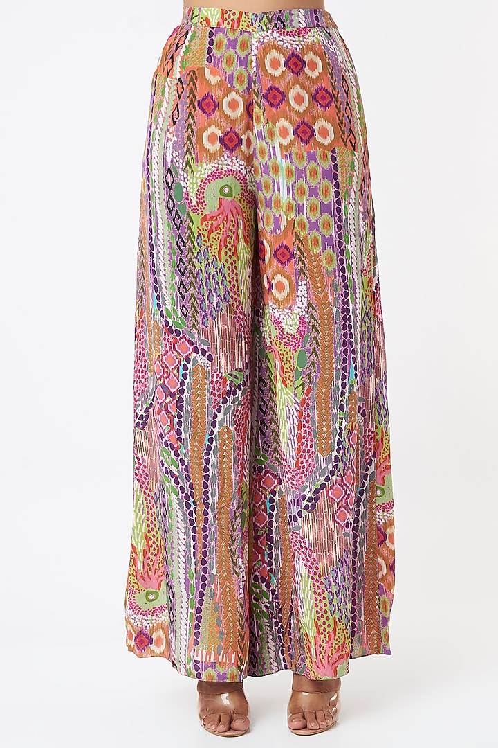 Mauve Printed Jacket Set by Payal Singhal at Pernia's Pop Up Shop