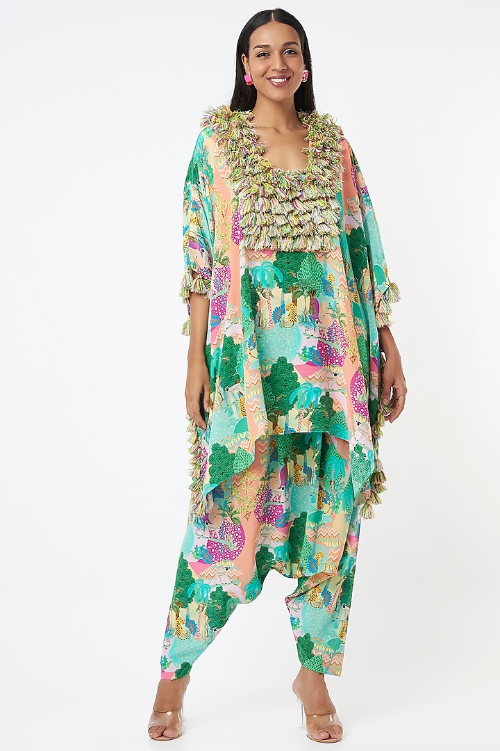 Multi-Colored Printed Tunic Set by Payal Singhal