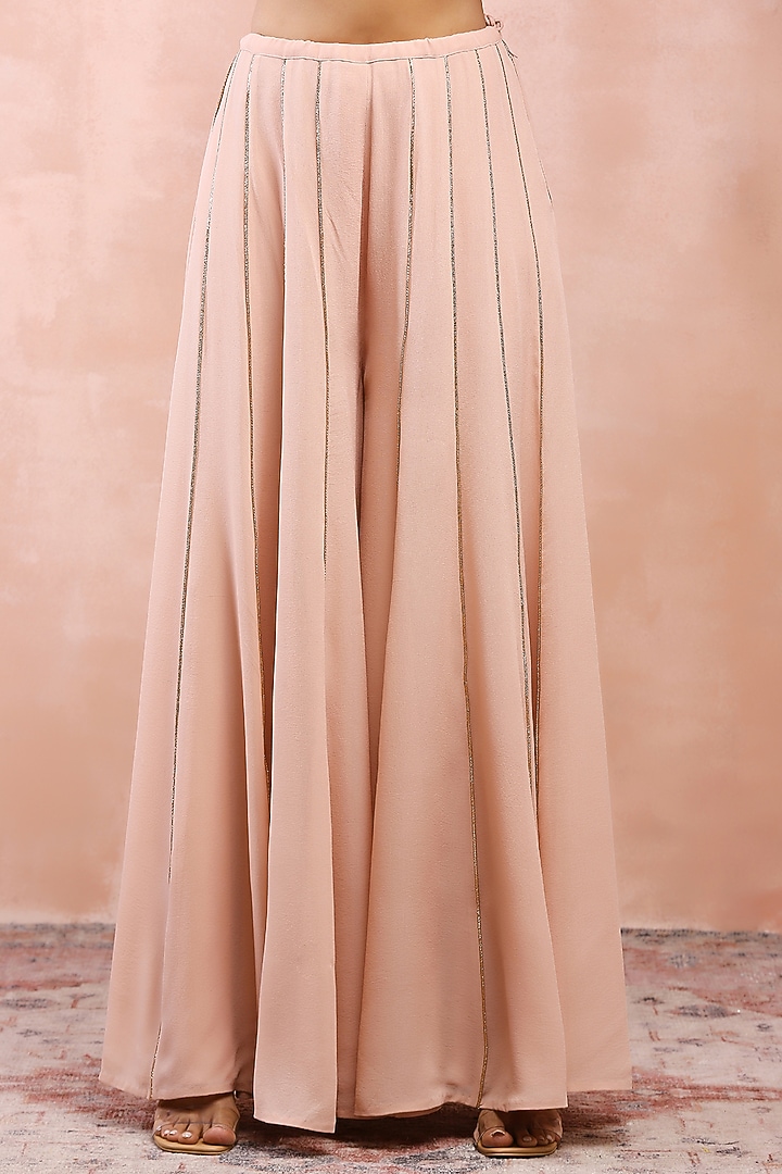 Rose Pink Georgette Bridal Sharara Set by Payal Singhal at Pernia's Pop Up Shop