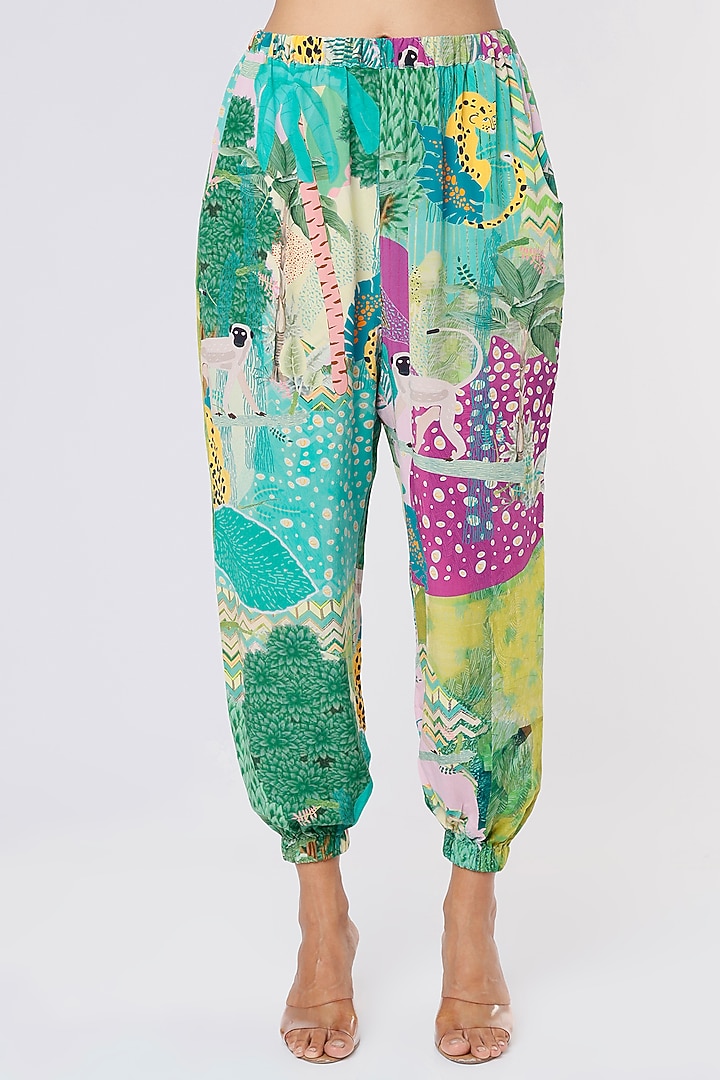 Multi-Colored Printed Jacket Set by Payal Singhal at Pernia's Pop Up Shop