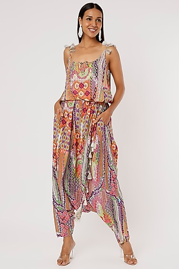 Multi-Coloured Printed Jumpsuit by Payal Singhal at Pernia's Pop Up Shop