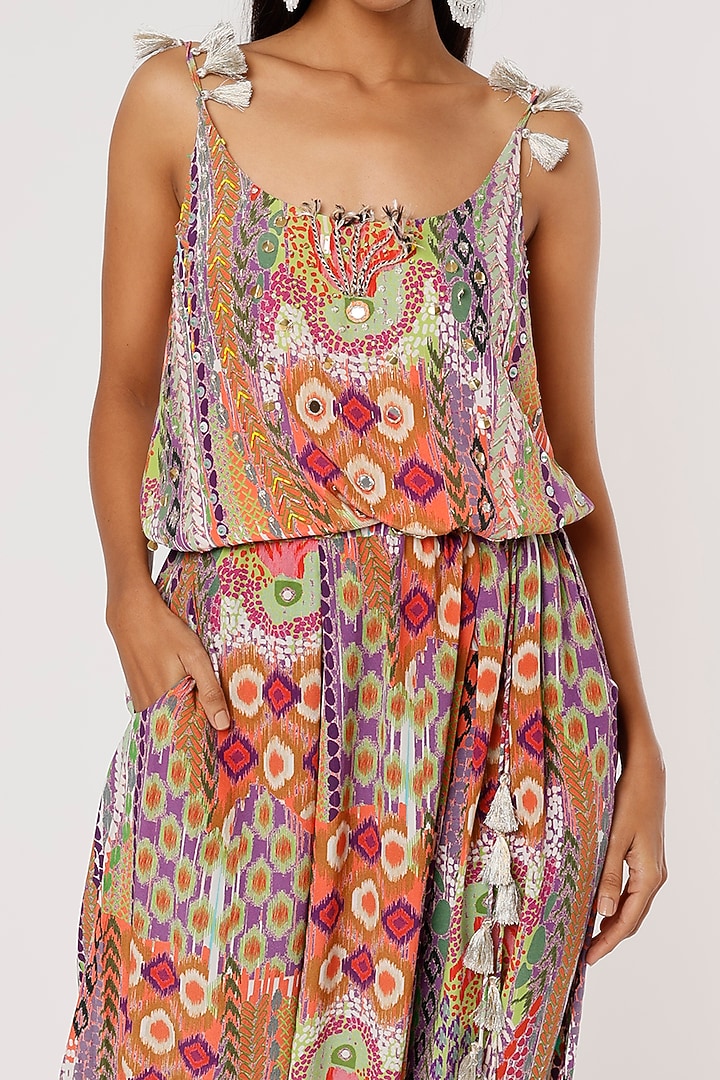 Multi-Coloured Printed Jumpsuit by Payal Singhal at Pernia's Pop Up Shop