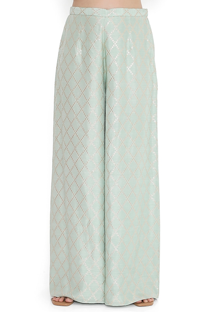Powder Blue Georgette Embroidered Kurta Set by Payal Singhal at Pernia's Pop Up Shop