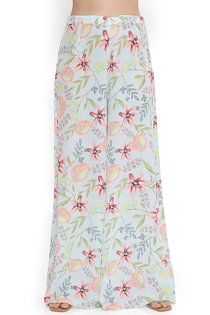 Lavender Crepe Printed & Embroidered Tube Kurta Set by Payal Singhal at Pernia's Pop Up Shop