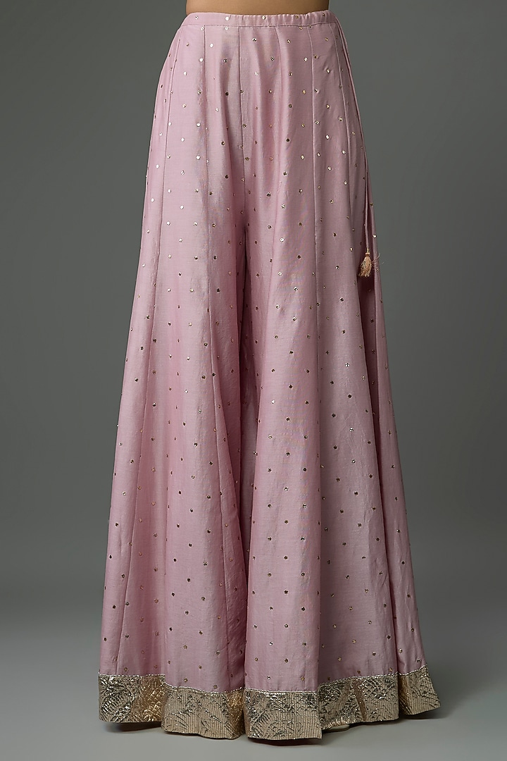 Lilac Silkmul Bridal Sharara Set by Payal Singhal at Pernia's Pop Up Shop