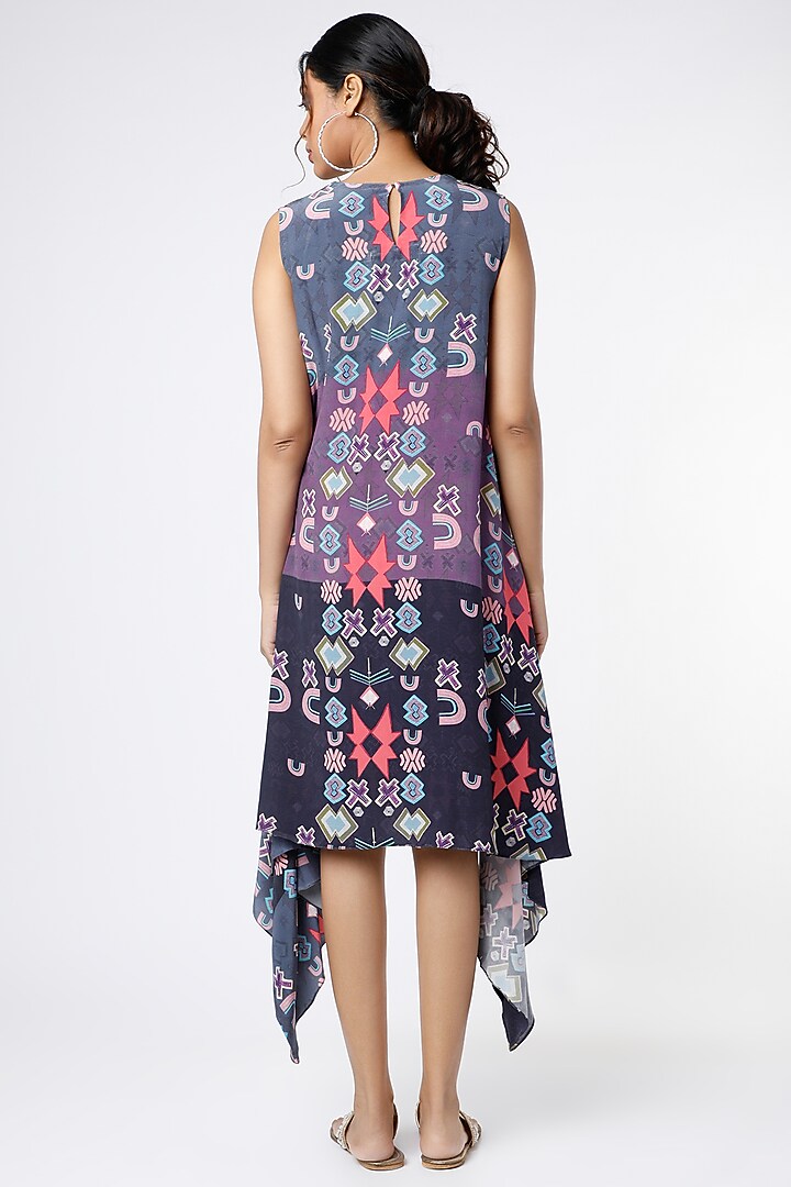 Purple Printed Handkerchief Tunic by PS Pret by Payal Singhal at Pernia's Pop Up Shop
