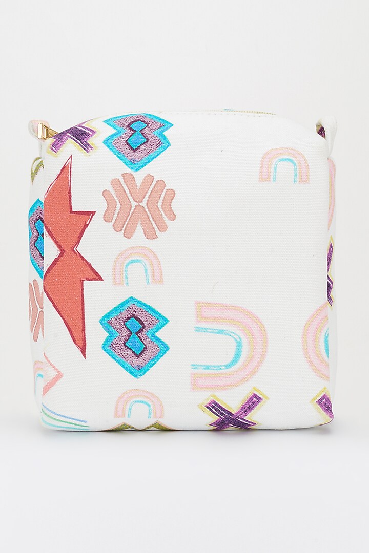 White Star Printed Clutch Bag by PAYAL SINGHAL ACCESSORIES at Pernia's Pop Up Shop