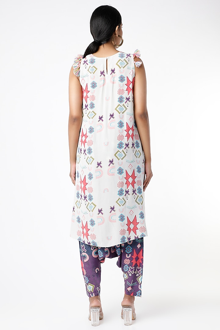 Purple Printed Dhoti Set by PS Pret by Payal Singhal at Pernia's Pop Up Shop