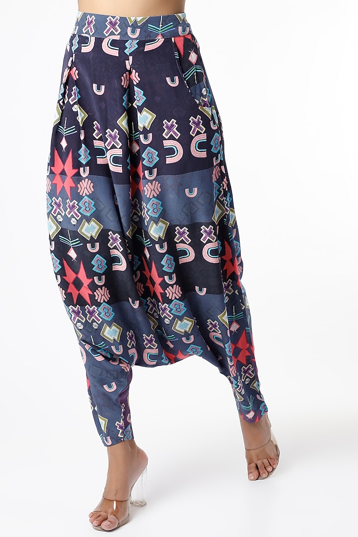 Purple Printed Dhoti Set by PS Pret by Payal Singhal at Pernia's Pop Up Shop