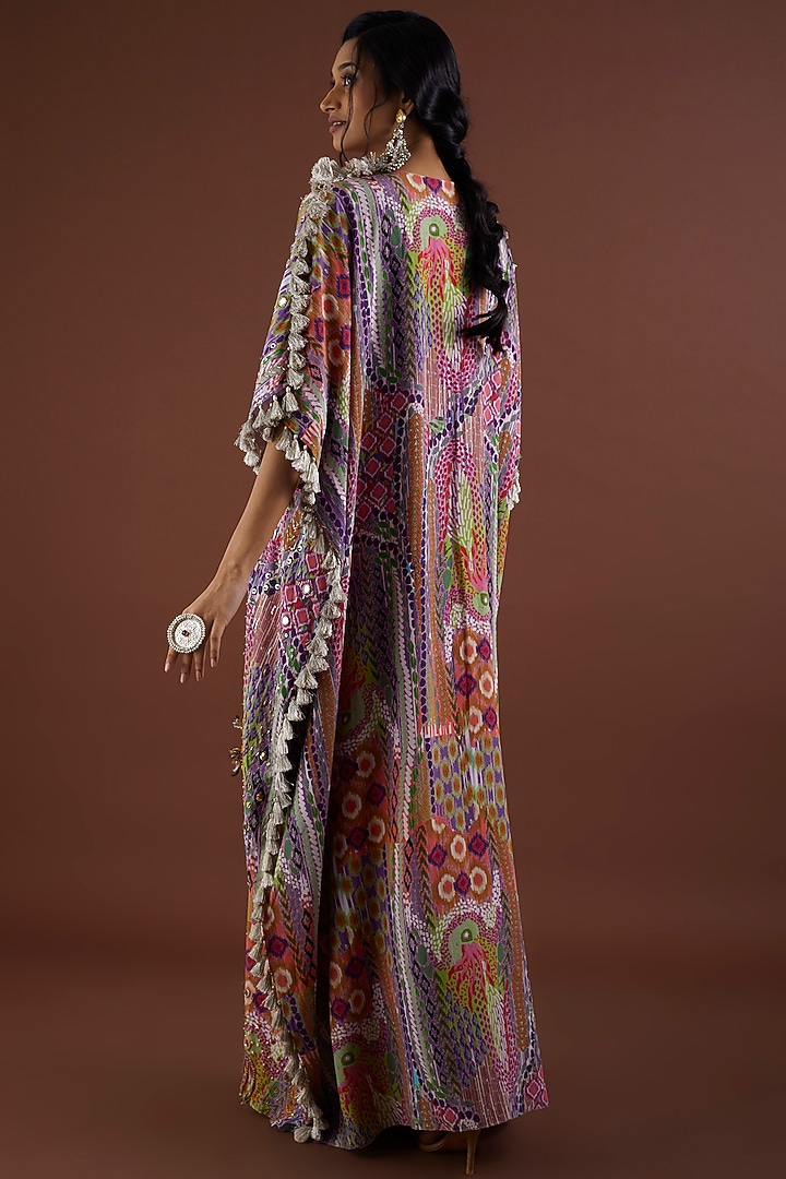 Purple Printed Kaftan by Payal Singhal at Pernia's Pop Up Shop