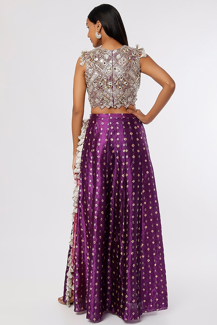 Pink Crepe Pant Set by Payal Singhal at Pernia's Pop Up Shop
