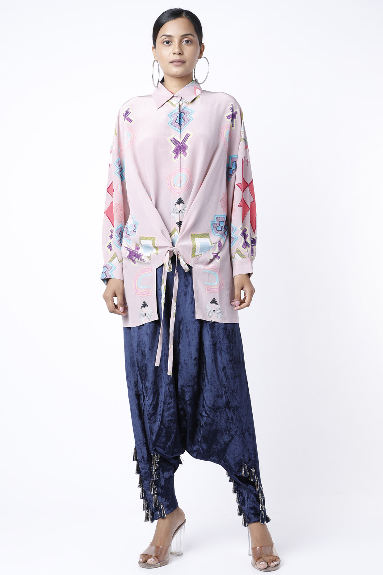 Blush Pink Printed Tunic by PS Pret by Payal Singhal at Pernia's Pop Up Shop