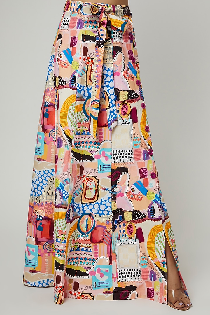 Multi-Colored Printed Skirt Set by PS Pret by Payal Singhal at Pernia's Pop Up Shop