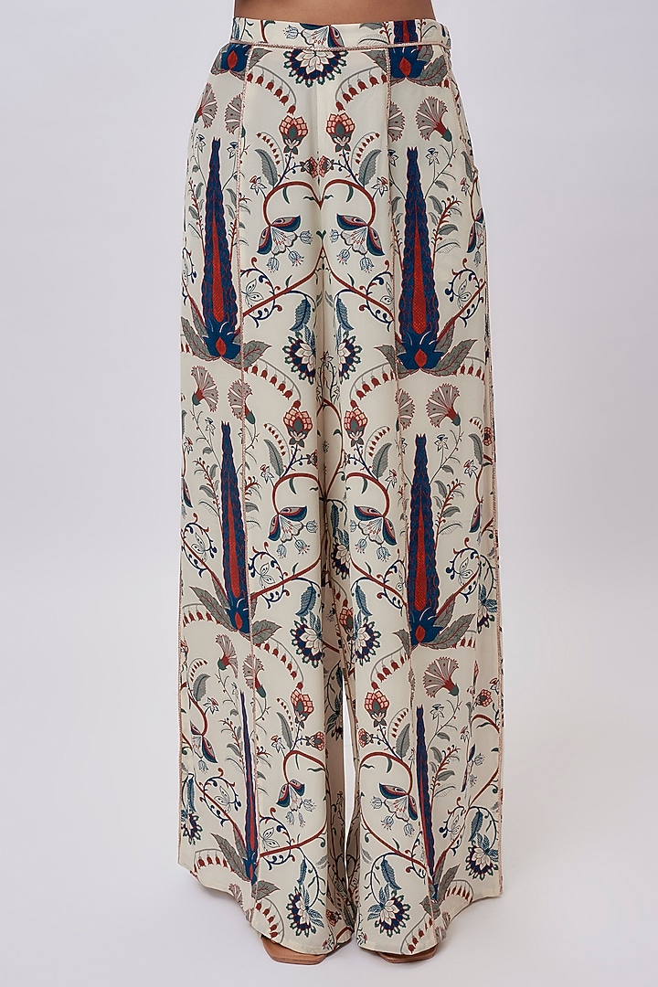 Blue Crepe Printed Bridal Sharara Set by Payal Singhal at Pernia's Pop Up Shop