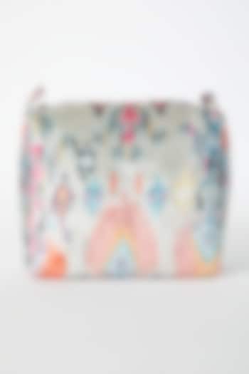 Stone Printed Velvet Pouch by PAYAL SINGHAL ACCESSORIES