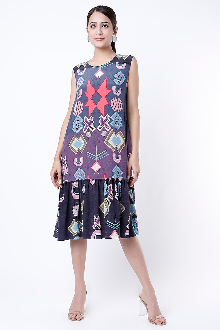 Purple Ikat Printed Tunic by PS Pret by Payal Singhal