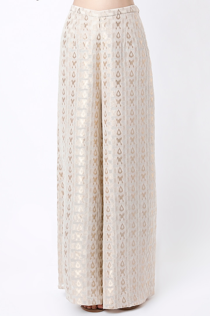Beige Embroidered Kaftan Set by Payal Singhal at Pernia's Pop Up Shop
