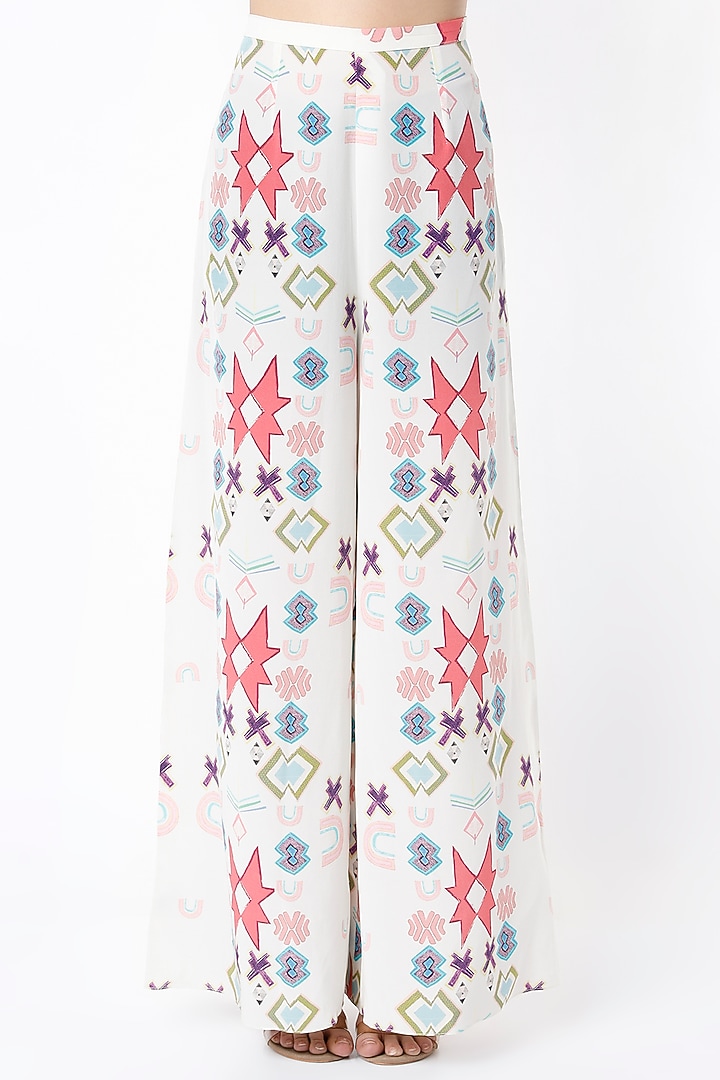 White Printed Kaftan Set by PS Pret by Payal Singhal at Pernia's Pop Up Shop
