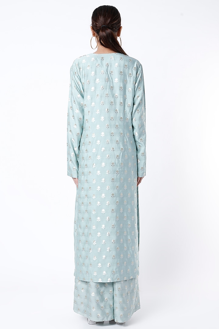 Pale Blue Embroidered Kurta Set by Payal Singhal at Pernia's Pop Up Shop