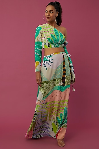 Multi-Colored Printed Skirt Set by PS Pret by Payal Singhal at Pernia's Pop Up Shop