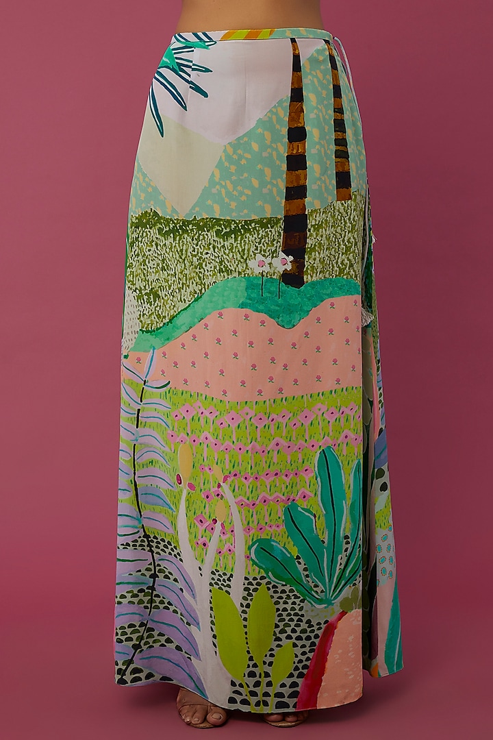 Multi-Colored Printed Skirt Set by PS Pret by Payal Singhal at Pernia's Pop Up Shop