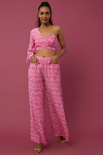 Pink Digital Printed Pant Set by PS Pret by Payal Singhal at Pernia's Pop Up Shop